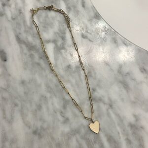 Gold chain heart necklace